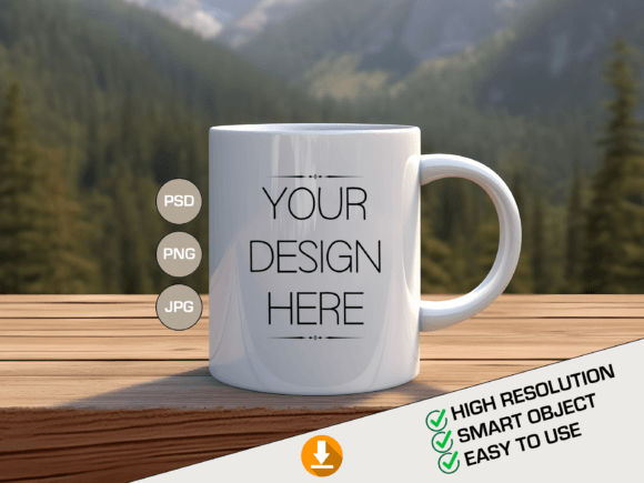 Download PSD Mug Template, Full Cover Mug Mockup - Psd mug template Collection