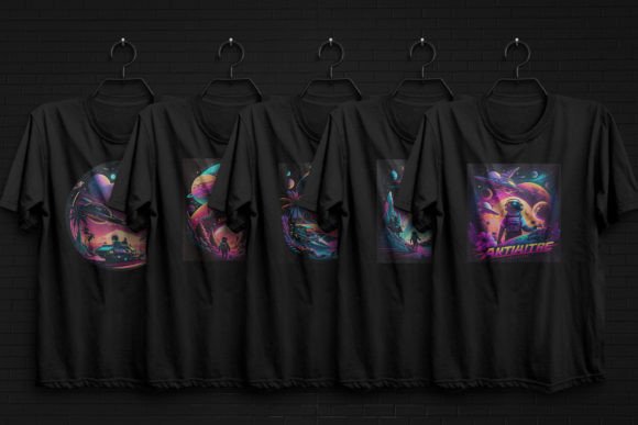Download Astronaut Spaceship Planet T Shirt Set - Premium Bundle