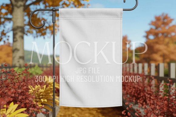 Download Fall Garden Flag Sublimation Mockup - Garden flag Collection