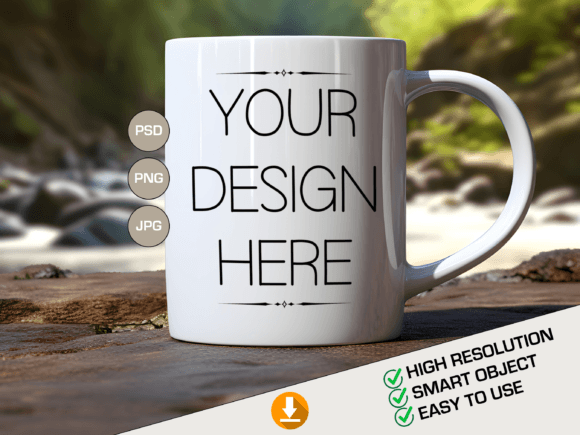 Download Mug Mockup, PSD Mug Template, Full Cover - Psd mug template Collection