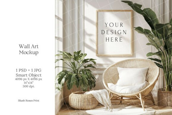 Download Boho Wall Art Mockup PSD Smart Object - Premium Resources
